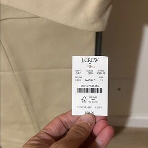 J. Crew Light Khaki Trousers